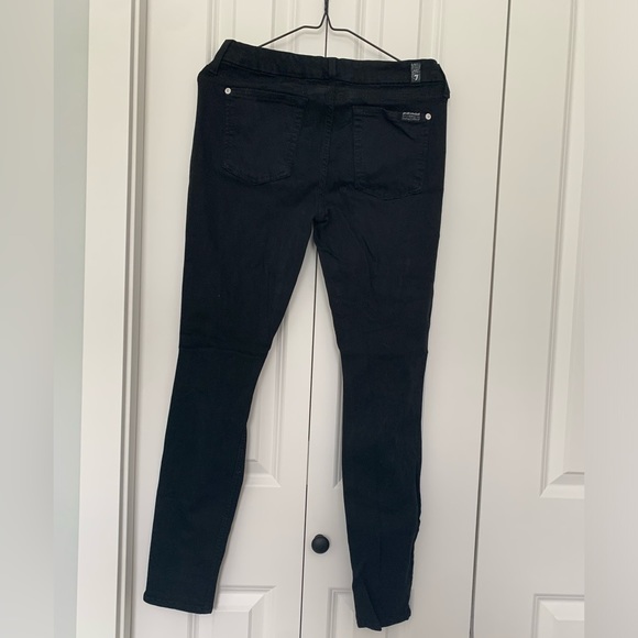 7 for all mankind black skinny jeans size 28 - Picture 6 of 8